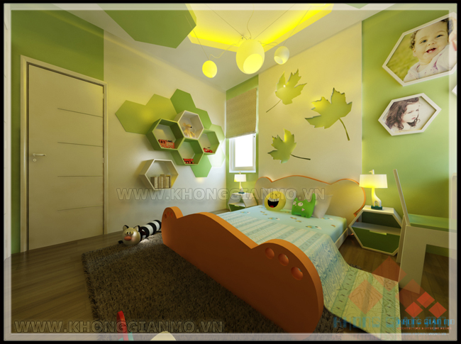 Thiết kế biệt thự Phối cảnh 3D Phòng ngủ Baby Biệt thự Anh Đức - TP Tuyên Quang